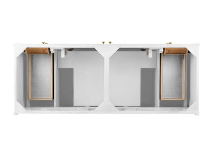 James Martin - Chicago 60" Double Vanity, Glossy White, w/ 3 CM Victorian Silver Silestone® Top - 503-V60D-GW-3VSL view 6