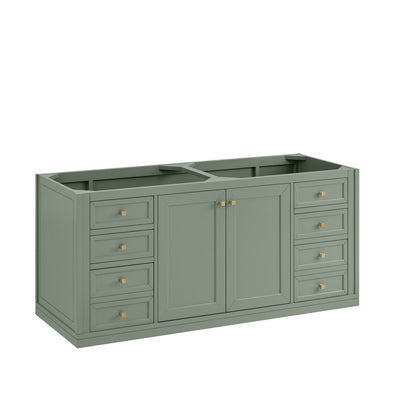 James Martin - Chicago 60" Double Vanity, Smokey Celadon, w/ 3 CM Carrara Marble Top - 503-V60D-SC-3CAR view 4