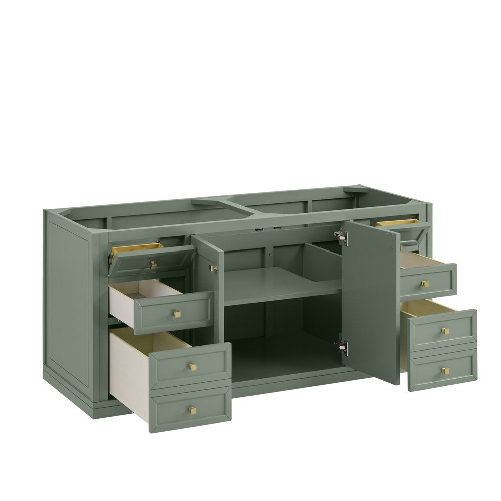 James Martin - Chicago 60" Double Vanity, Smokey Celadon, w/ 3 CM Eternal Jasmine Pearl Silestone® Top - 503-V60D-SC-3EJP view 11