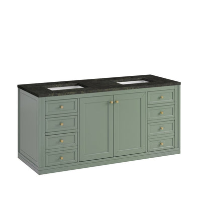 James Martin - Chicago 60" Double Vanity, Smokey Celadon, w/ 3 CM Phantome Eclos Top - 503-V60D-SC-3PHT view 10
