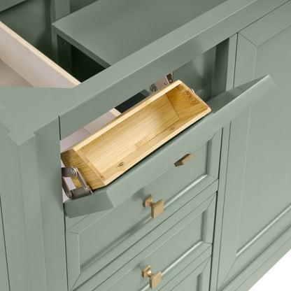 James Martin - Chicago 60" Double Vanity, Smokey Celadon, w/ 3 CM Tajnar Eclos Top - 503-V60D-SC-3TJR view 16