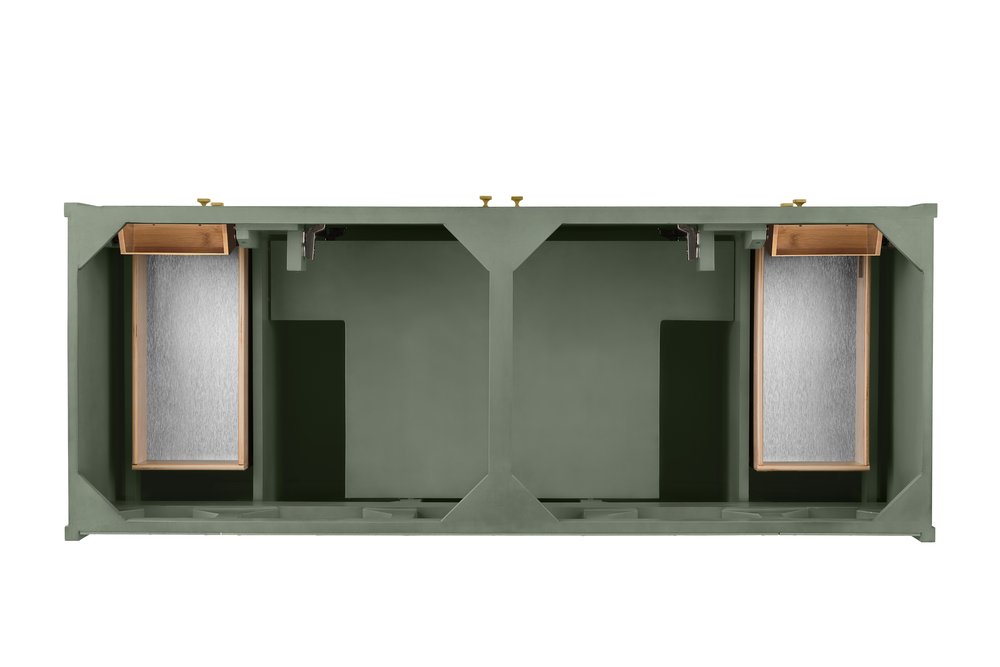 James Martin - Chicago 60" Double Vanity, Smokey Celadon, w/ 3 CM Victorian Silver Silestone® Top - 503-V60D-SC-3VSL view 6