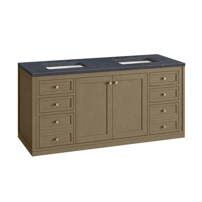 James Martin - Chicago 60" Double Vanity, Walnut Whisper, w/ 3 CM Charcoal Soapstone Silestone® Top - 503-V60D-WLW-3CSP view 18