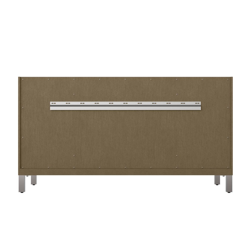 James Martin - Chicago 60" Double Vanity, Walnut Whisper, w/ 3 CM Siberian Silestone Top - 503-V60D-WLW-3SFR view 12