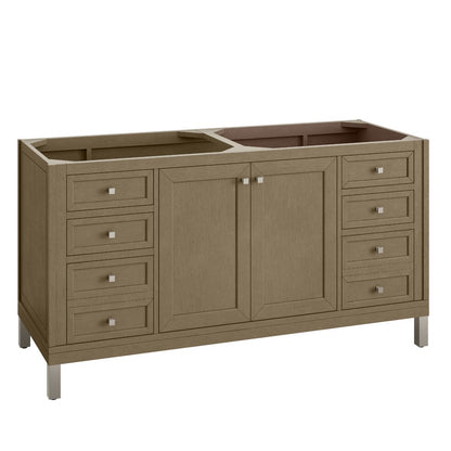 James Martin - Chicago 60" Double Vanity, Walnut Whisper, w/ 3 CM Tajnar Eclos Top - 503-V60D-WLW-3TJR view 3