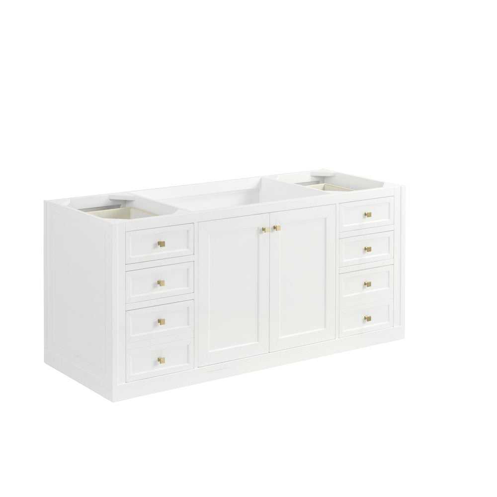 James Martin - Chicago 60" Single Vanity, Glossy White, w/ 3 CM Lime Delight Silestone® Top - 503-V60S-GW-3LDL view 3