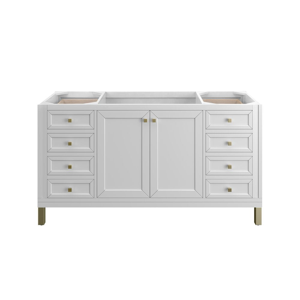 James Martin - Chicago 60" Single Vanity, Glossy White, w/ 3 CM Lime Delight Silestone® Top - 503-V60S-GW-3LDL view 7