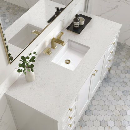 James Martin - Chicago 60" Single Vanity, Glossy White, w/ 3 CM Lime Delight Silestone® Top - 503-V60S-GW-3LDL view 8
