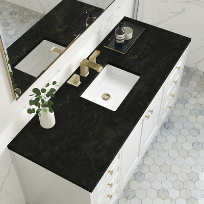 James Martin - Chicago 60" Single Vanity, Glossy White, w/ 3 CM Phantome Eclos Top - 503-V60S-GW-3PHT view 11