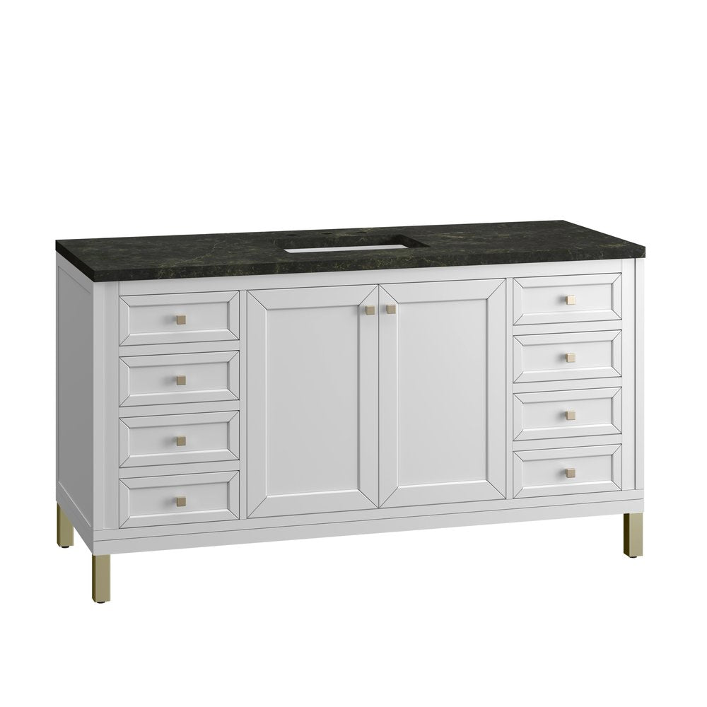 James Martin - Chicago 60" Single Vanity, Glossy White, w/ 3 CM Phantome Eclos Top - 503-V60S-GW-3PHT view 16