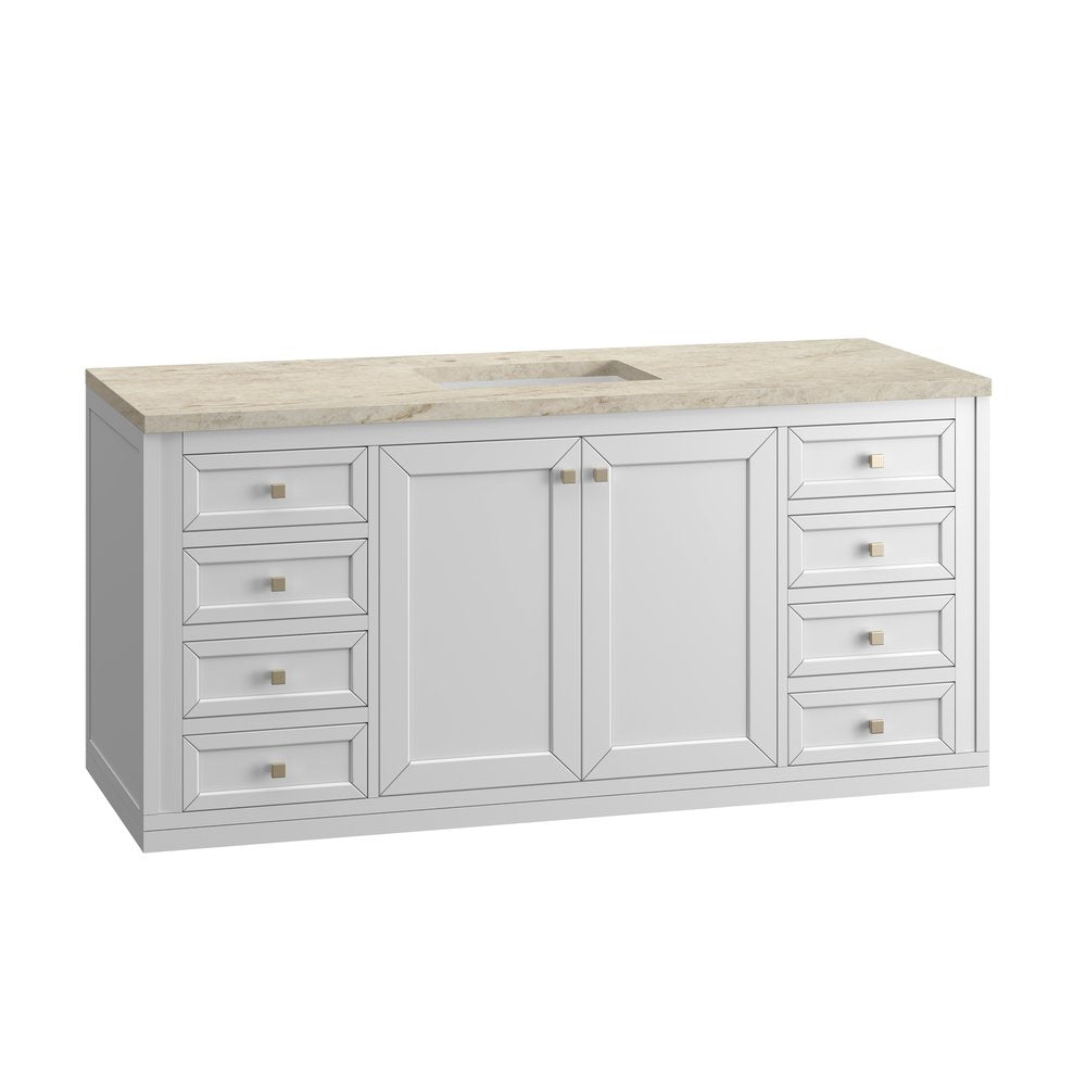 James Martin - Chicago 60" Single Vanity, Glossy White, w/ 3 CM Tajnar Eclos Top - 503-V60S-GW-3TJR view 15