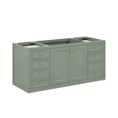 James Martin - Chicago 60" Single Vanity, Smokey Celadon, w/ 3 CM Carrara Marble Top - 503-V60S-SC-3CAR view 4