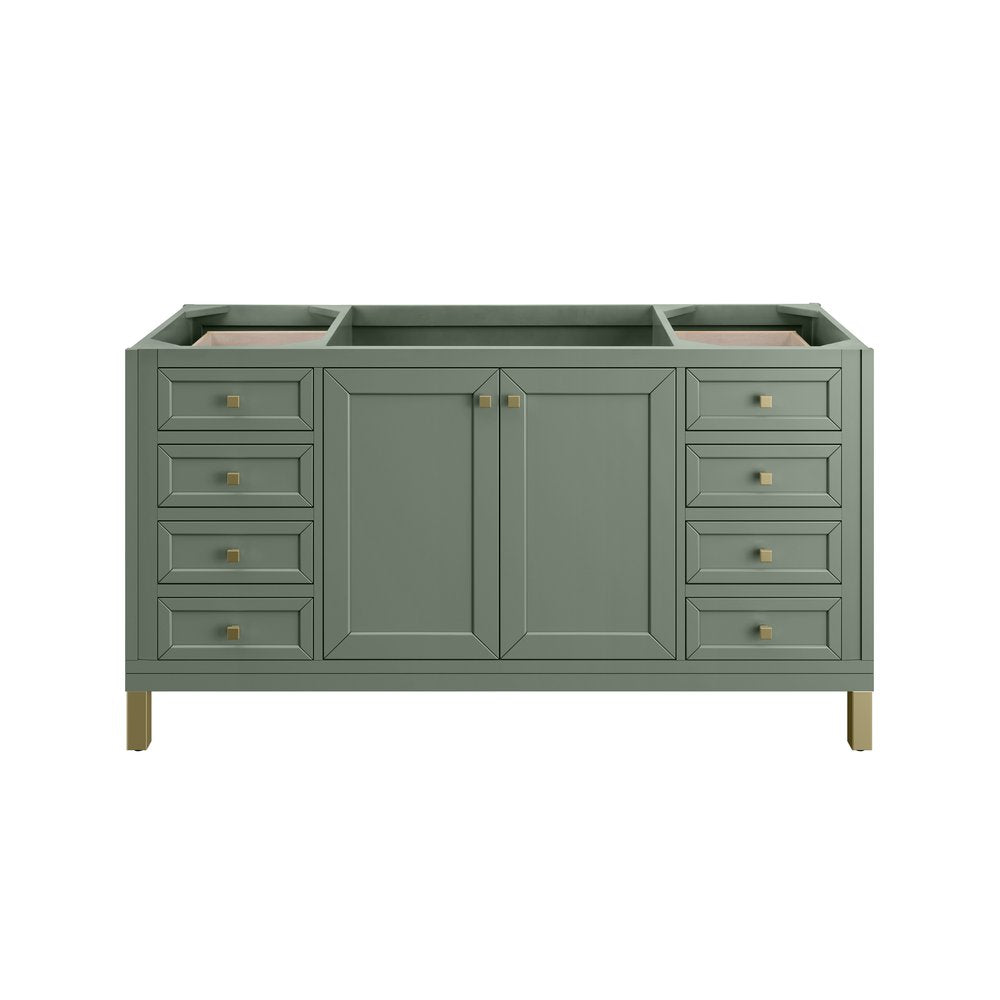 James Martin - Chicago 60" Single Vanity, Smokey Celadon, w/ 3 CM Carrara Marble Top - 503-V60S-SC-3CAR view 8