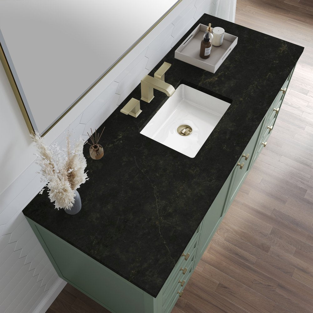 James Martin - Chicago 60" Single Vanity, Smokey Celadon, w/ 3 CM Phantome Eclos Top - 503-V60S-SC-3PHT view 8