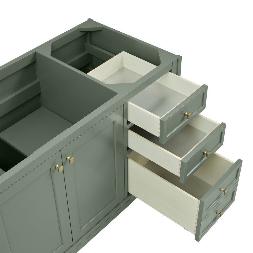 James Martin - Chicago 60" Single Vanity, Smokey Celadon, w/ 3 CM Tajnar Eclos Top - 503-V60S-SC-3TJR view 14