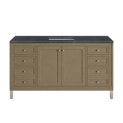 James Martin - Chicago 60" Single Vanity, Walnut Whisper, w/ 3 CM Charcoal Soapstone Silestone® Top - 503-V60S-WLW-3CSP view 2