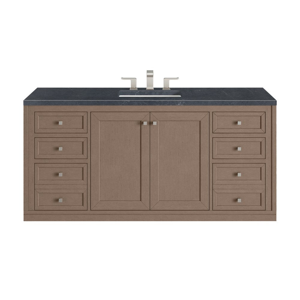 James Martin - Chicago 60" Single Vanity, Walnut Whisper, w/ 3 CM Charcoal Soapstone Silestone® Top - 503-V60S-WLW-3CSP view 3