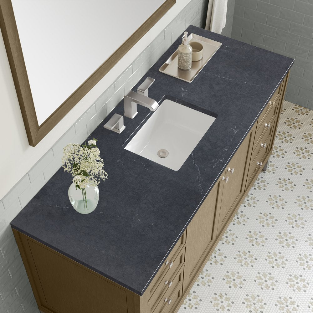James Martin - Chicago 60" Single Vanity, Walnut Whisper, w/ 3 CM Charcoal Soapstone Silestone® Top - 503-V60S-WLW-3CSP view 13
