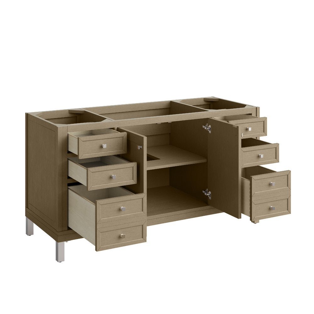 James Martin - Chicago 60" Single Vanity, Walnut Whisper, w/ 3 CM Charcoal Soapstone Silestone® Top - 503-V60S-WLW-3CSP view 15