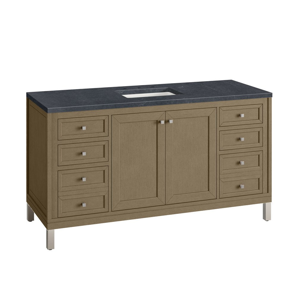 James Martin - Chicago 60" Single Vanity, Walnut Whisper, w/ 3 CM Charcoal Soapstone Silestone® Top - 503-V60S-WLW-3CSP view 17