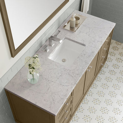 James Martin - Chicago 60" Single Vanity, Walnut Whisper, w/ 3 CM Eternal Jasmine Pearl Silestone® Top - 503-V60S-WLW-3EJP view 14