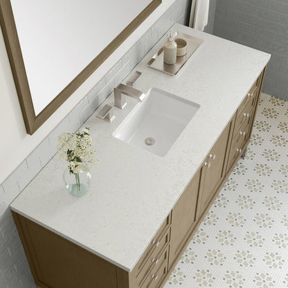 James Martin - Chicago 60" Single Vanity, Walnut Whisper, w/ 3 CM Lime Delight Silestone® Top - 503-V60S-WLW-3LDL view 7
