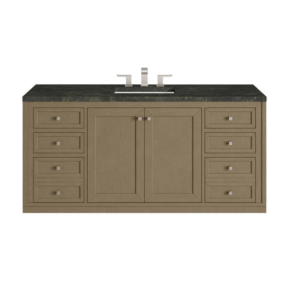 James Martin - Chicago 60" Single Vanity, Walnut Whisper, w/ 3 CM Phantome Eclos Top - 503-V60S-WLW-3PHT view 2