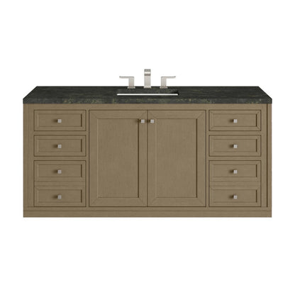 James Martin - Chicago 60" Single Vanity, Walnut Whisper, w/ 3 CM Phantome Eclos Top - 503-V60S-WLW-3PHT view 2
