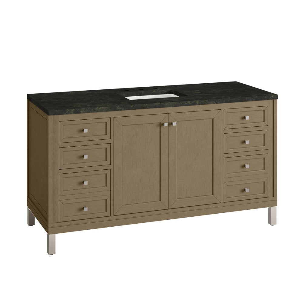James Martin - Chicago 60" Single Vanity, Walnut Whisper, w/ 3 CM Phantome Eclos Top - 503-V60S-WLW-3PHT view 15