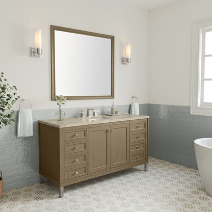 James Martin - Chicago 60" Single Vanity, Walnut Whisper, w/ 3 CM Tajnar Eclos Top - 503-V60S-WLW-3TJR view 6