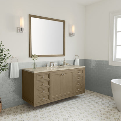 James Martin - Chicago 60" Single Vanity, Walnut Whisper, w/ 3 CM Tajnar Eclos Top - 503-V60S-WLW-3TJR view 7