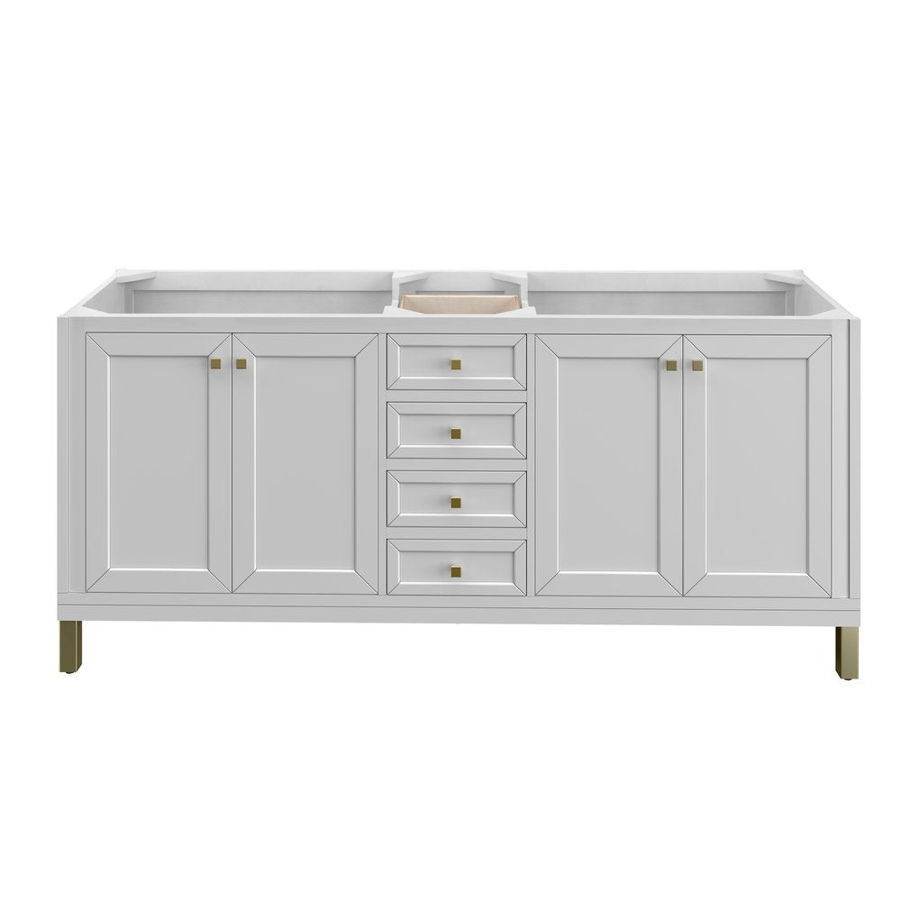 James Martin - Chicago 72" Double Vanity, Glossy White - 503-V72-GW view 4
