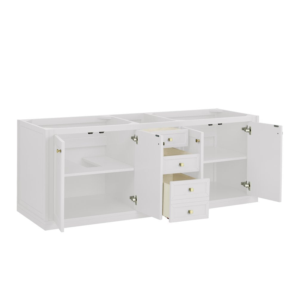 James Martin - Chicago 72" Double Vanity, Glossy White, w/ 3 CM Lime Delight Silestone® Top - 503-V72-GW-3LDL view 10