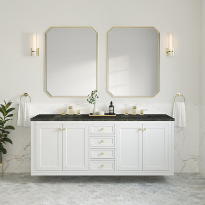 James Martin - Chicago 72" Double Vanity, Glossy White, w/ 3 CM Phantome Eclos Top - 503-V72-GW-3PHT view 6
