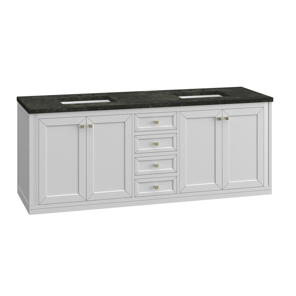 James Martin - Chicago 72" Double Vanity, Glossy White, w/ 3 CM Phantome Eclos Top - 503-V72-GW-3PHT view 17