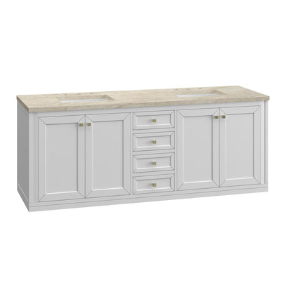 James Martin - Chicago 72" Double Vanity, Glossy White, w/ 3 CM Tajnar Eclos Top - 503-V72-GW-3TJR view 15