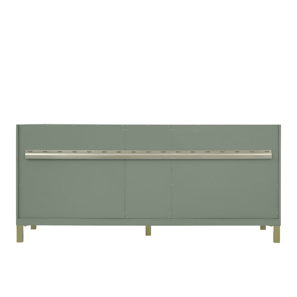 James Martin - Chicago 72" Double Vanity, Smokey Celadon, w/ 3 CM Eternal Jasmine Pearl Silestone® Top - 503-V72-SC-3EJP view 10