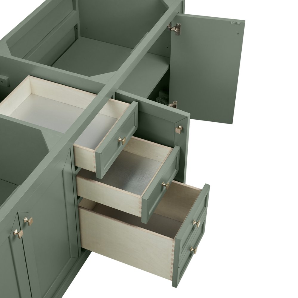 James Martin - Chicago 72" Double Vanity, Smokey Celadon, w/ 3 CM Eternal Jasmine Pearl Silestone® Top - 503-V72-SC-3EJP view 15