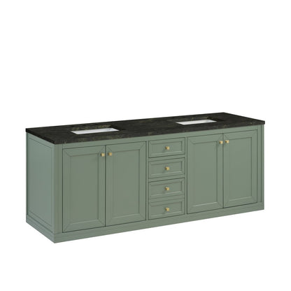 James Martin - Chicago 72" Double Vanity, Smokey Celadon, w/ 3 CM Phantome Eclos Top - 503-V72-SC-3PHT view 10