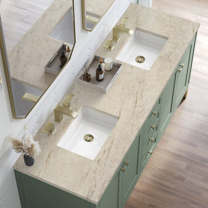 James Martin - Chicago 72" Double Vanity, Smokey Celadon, w/ 3 CM Tajnar Eclos Top - 503-V72-SC-3TJR view 7
