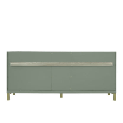James Martin - Chicago 72" Double Vanity, Smokey Celadon, w/ 3 CM Victorian Silver Silestone® Top - 503-V72-SC-3VSL view 9