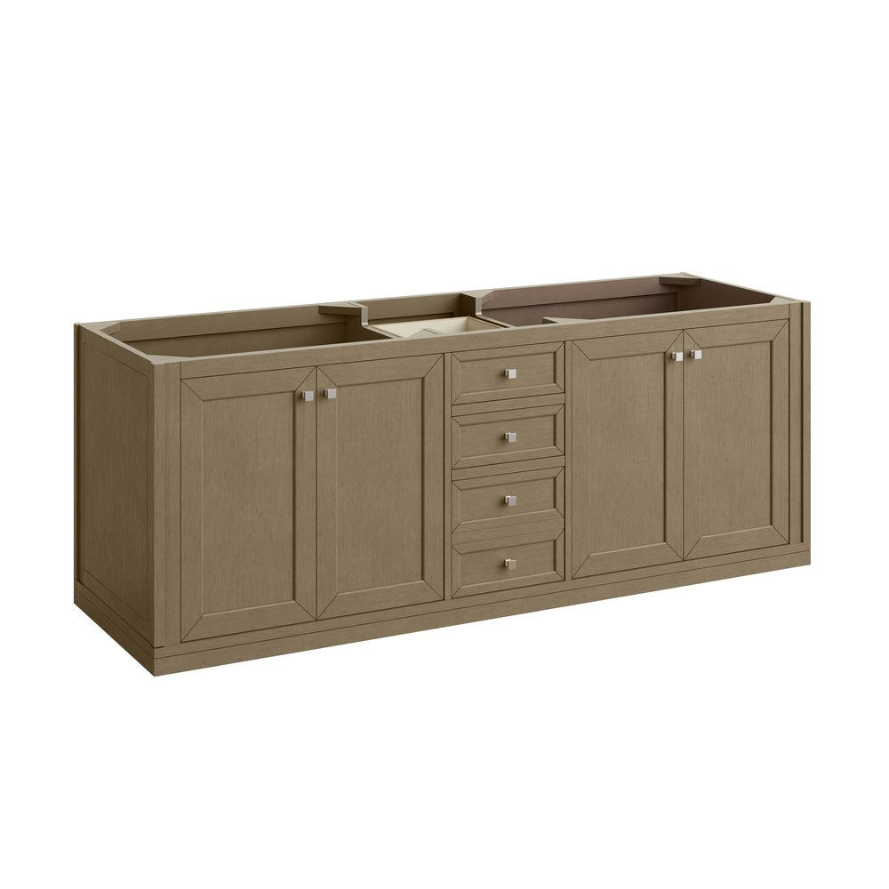 James Martin - Chicago 72" Double Vanity, Walnut Whisper, w/ 3 CM Lime Delight Silestone® Top - 503-V72-WLW-3LDL view 3
