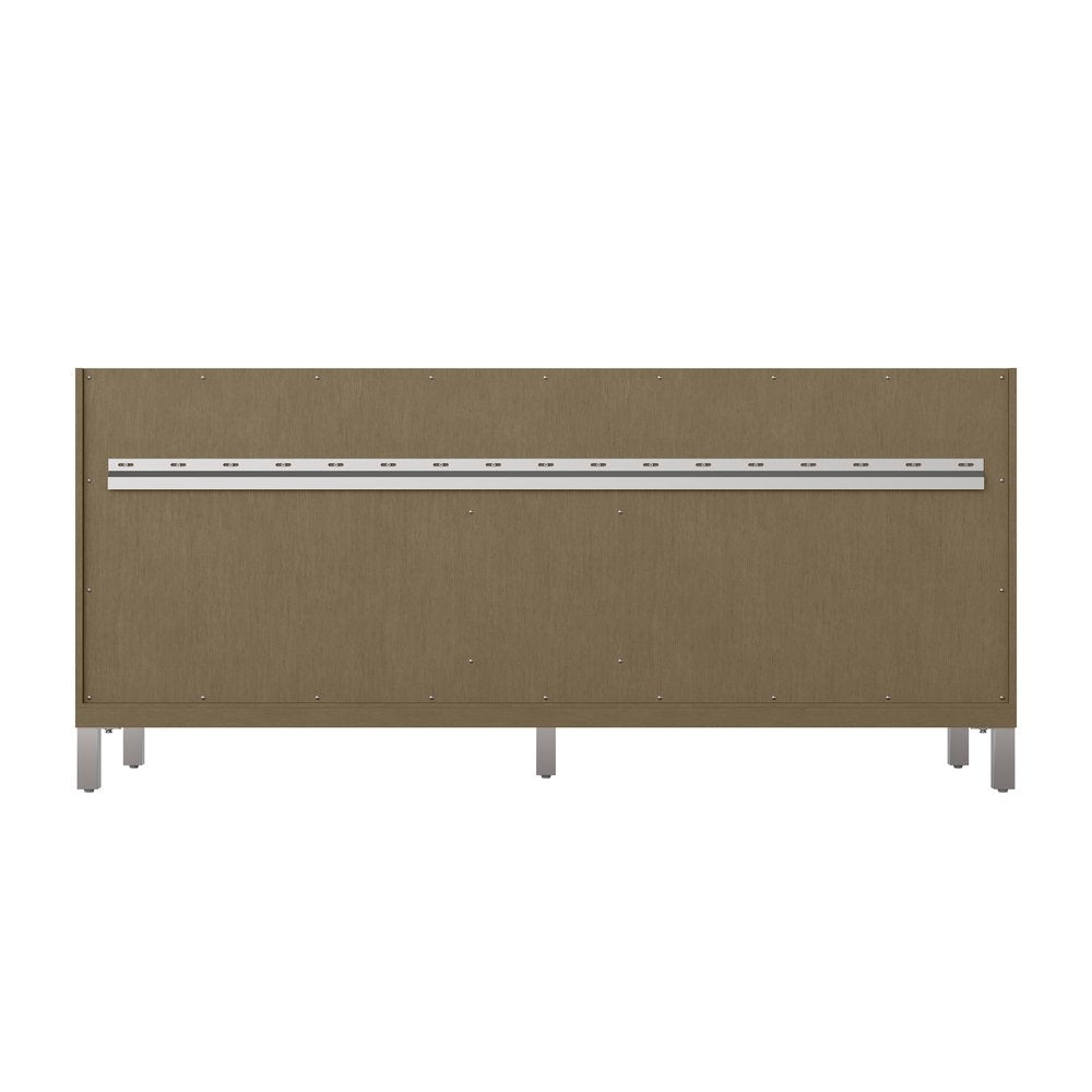 James Martin - Chicago 72" Double Vanity, Walnut Whisper, w/ 3 CM Parisien Bleu Silestone® Top - 503-V72-WLW-3PBL view 11