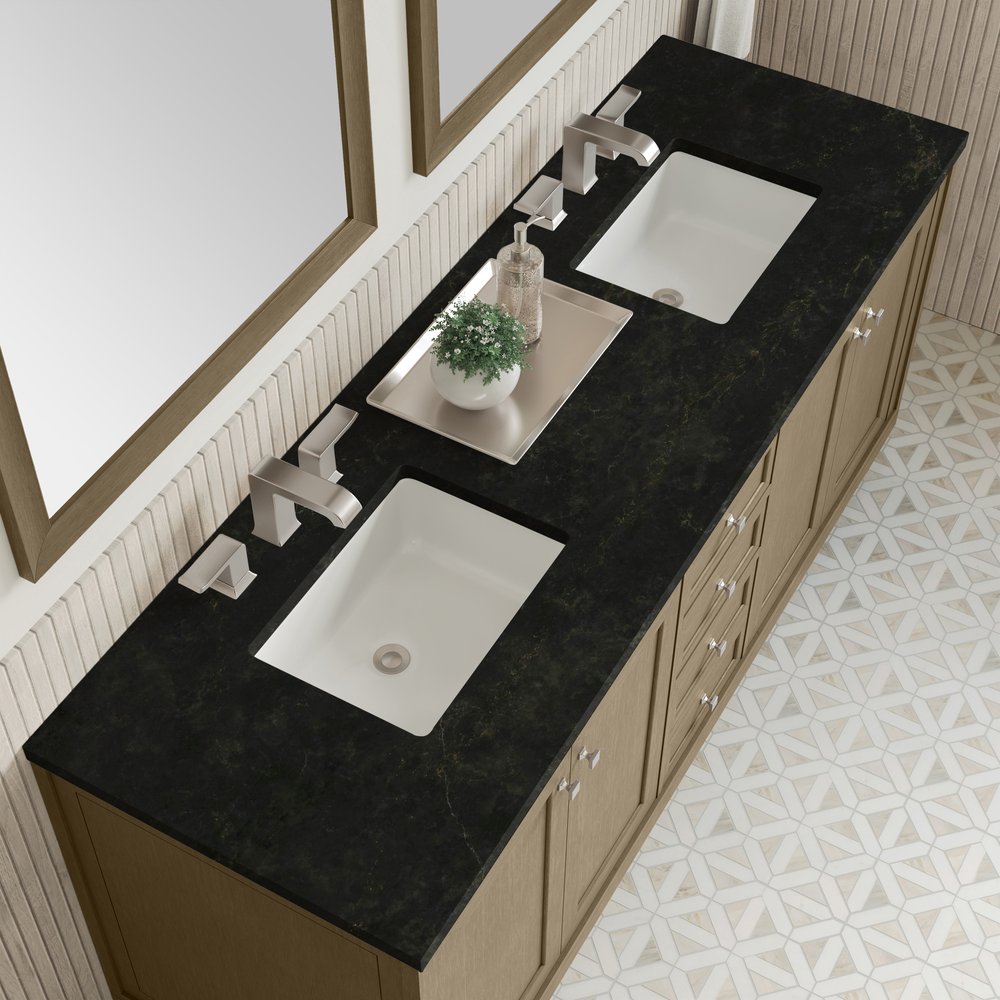 James Martin - Chicago 72" Double Vanity, Walnut Whisper, w/ 3 CM Phantome Eclos Top - 503-V72-WLW-3PHT view 13