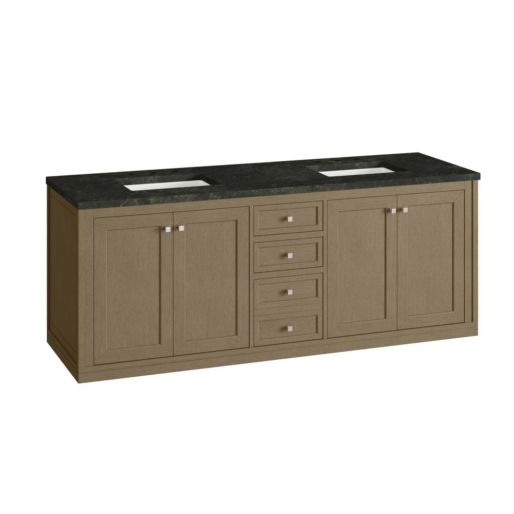 James Martin - Chicago 72" Double Vanity, Walnut Whisper, w/ 3 CM Phantome Eclos Top - 503-V72-WLW-3PHT view 19