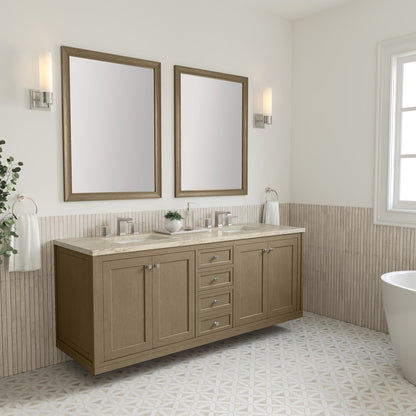 James Martin - Chicago 72" Double Vanity, Walnut Whisper, w/ 3 CM Tajnar Eclos Top - 503-V72-WLW-3TJR view 8