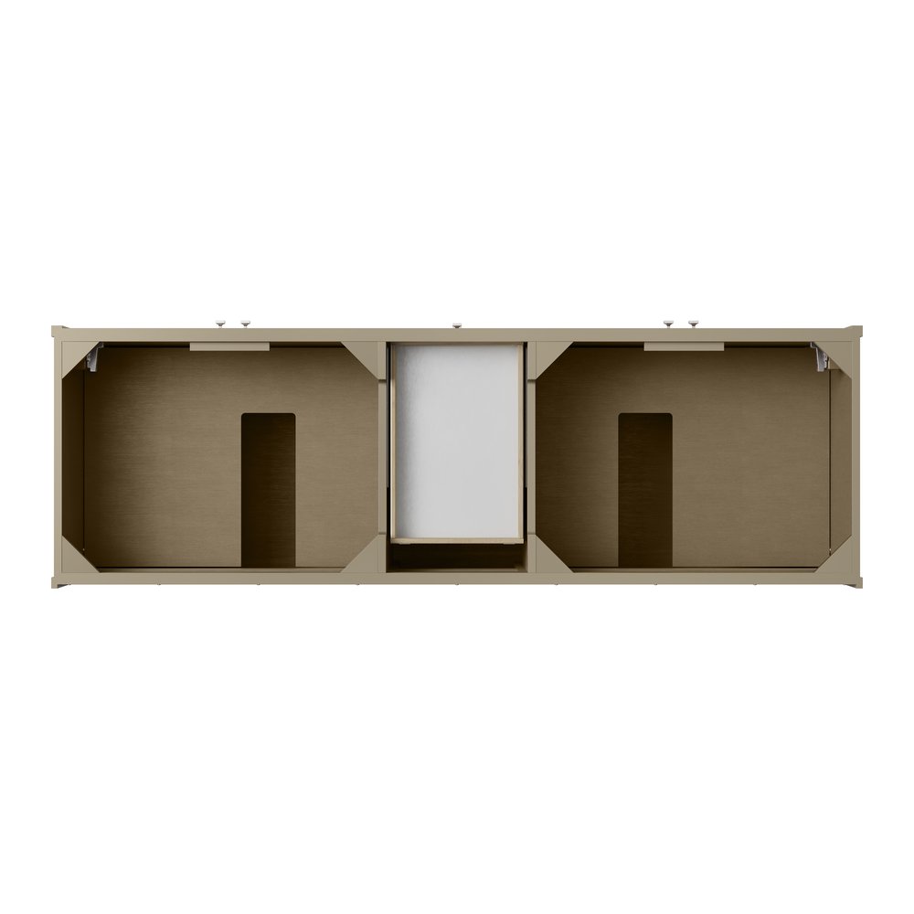 James Martin - Chicago 72" Double Vanity, Walnut Whisper, w/ 3 CM Victorian Silver Silestone® Top - 503-V72-WLW-3VSL view 8