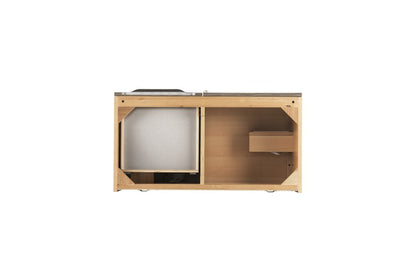 James Martin - Columbia 36" Single Wall Mount Vanity Cabinet, Ash Gray, Brushed Nickel - 983-V36-W-AG-N view 2