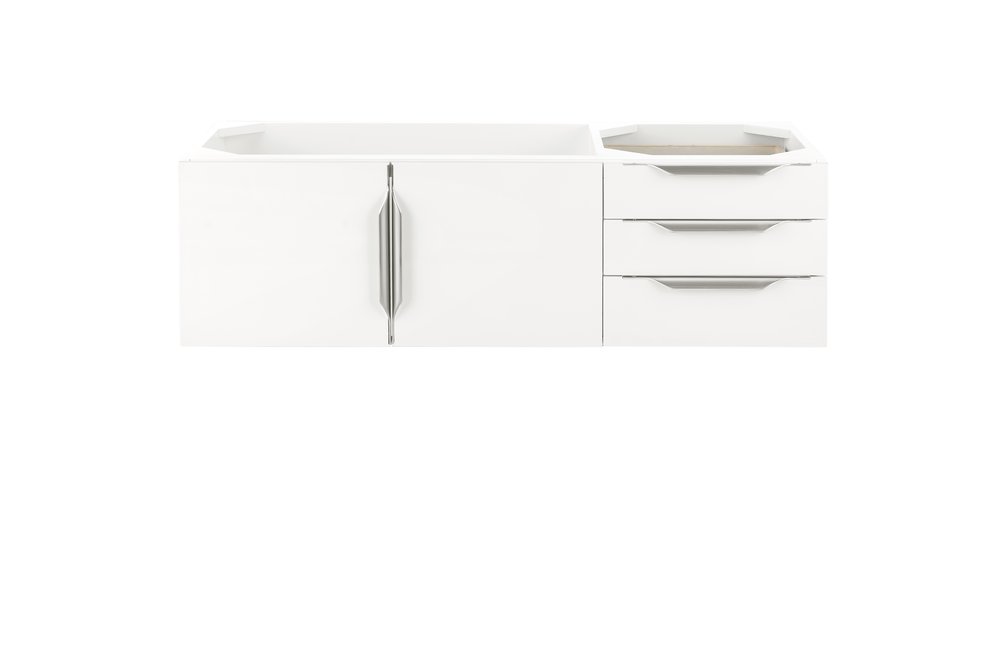 James Martin - Columbia 48" Single Vanity Cabinet, Glossy White, No Hardware - 983-V48-GW view 1