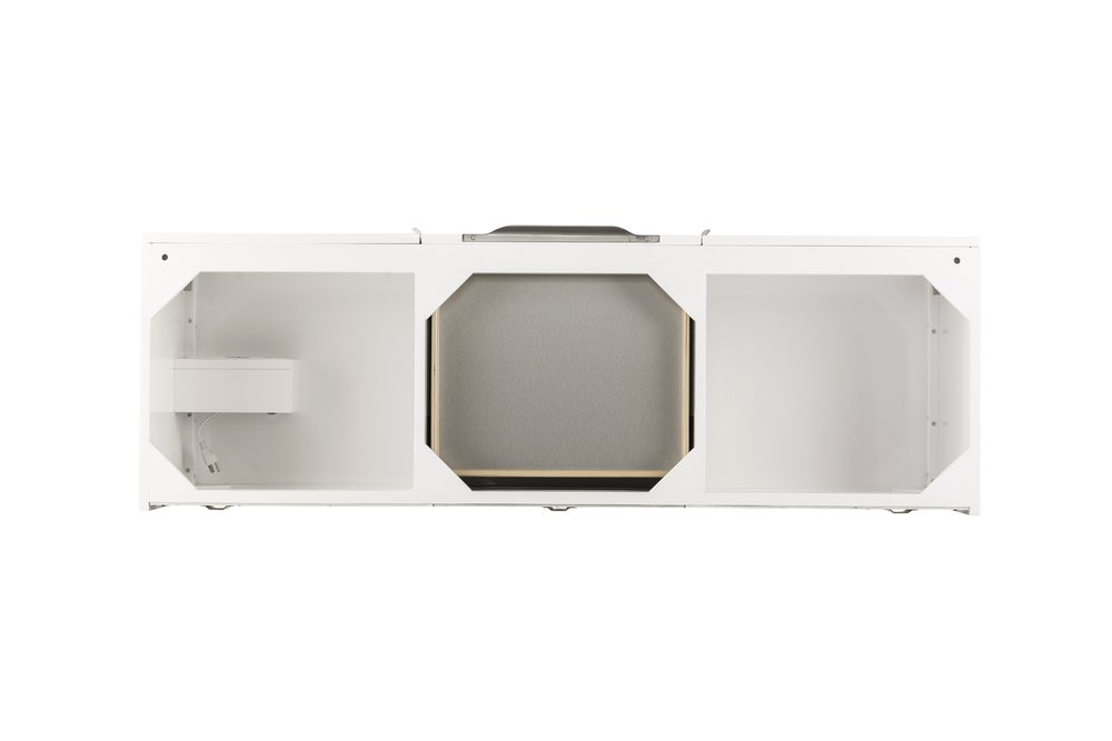 James Martin - Columbia 59" Double Vanity Cabinet, Glossy White, No Hardware - 983-V59D-GW view 2